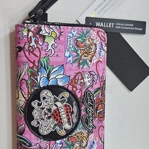 Ed Hardy Multicolor Vegan Leather Wallet